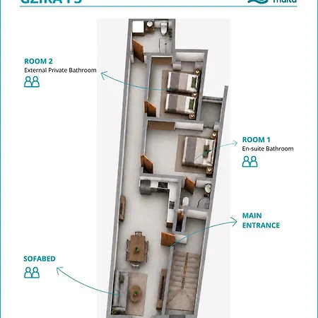 Apartment Gzr F3, Spacious In Downtown *